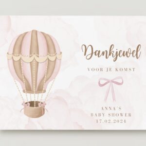 Bedankt kaartje | Babyshower