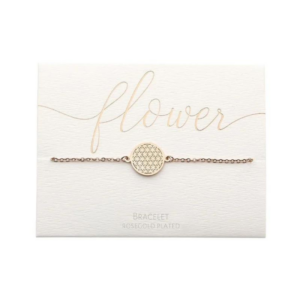 Armband | Rose goud verguld | Bloem van het leven