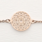 Armband | Rose goud verguld | Mandala van geluk - Afbeelding 3
